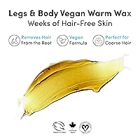 Vista 4 de Parissa Microwavable Warm Wax Kit Vegan, Salon-Quality Formula for Coarse Hair on Legs & Body 5 fl oz (150 ml)