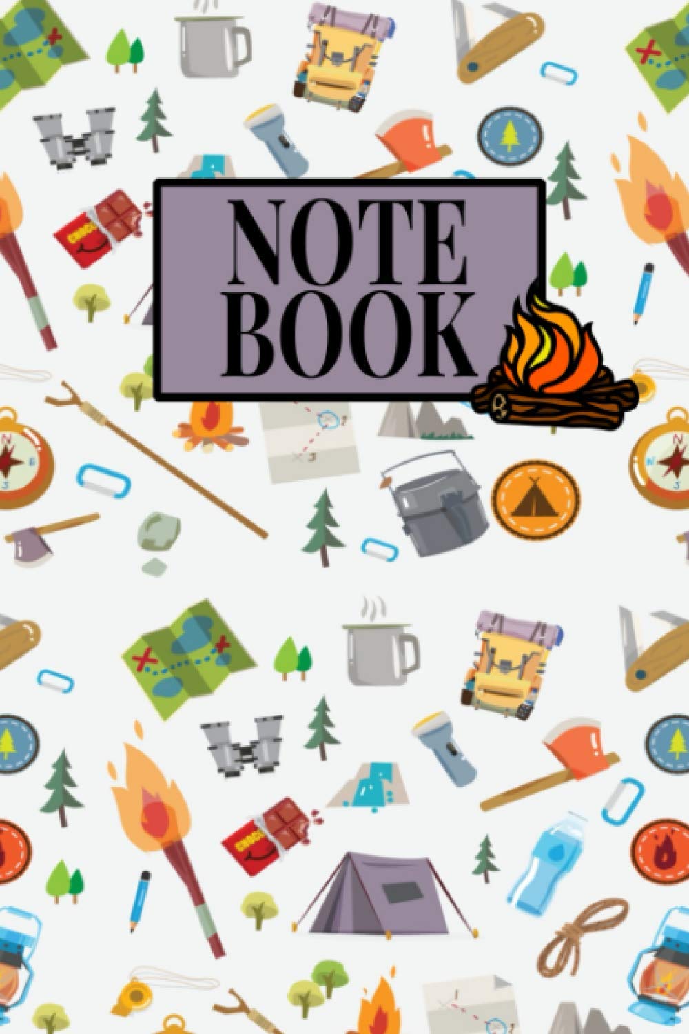 Notebook: Camping Dot Grid 120 page Journal