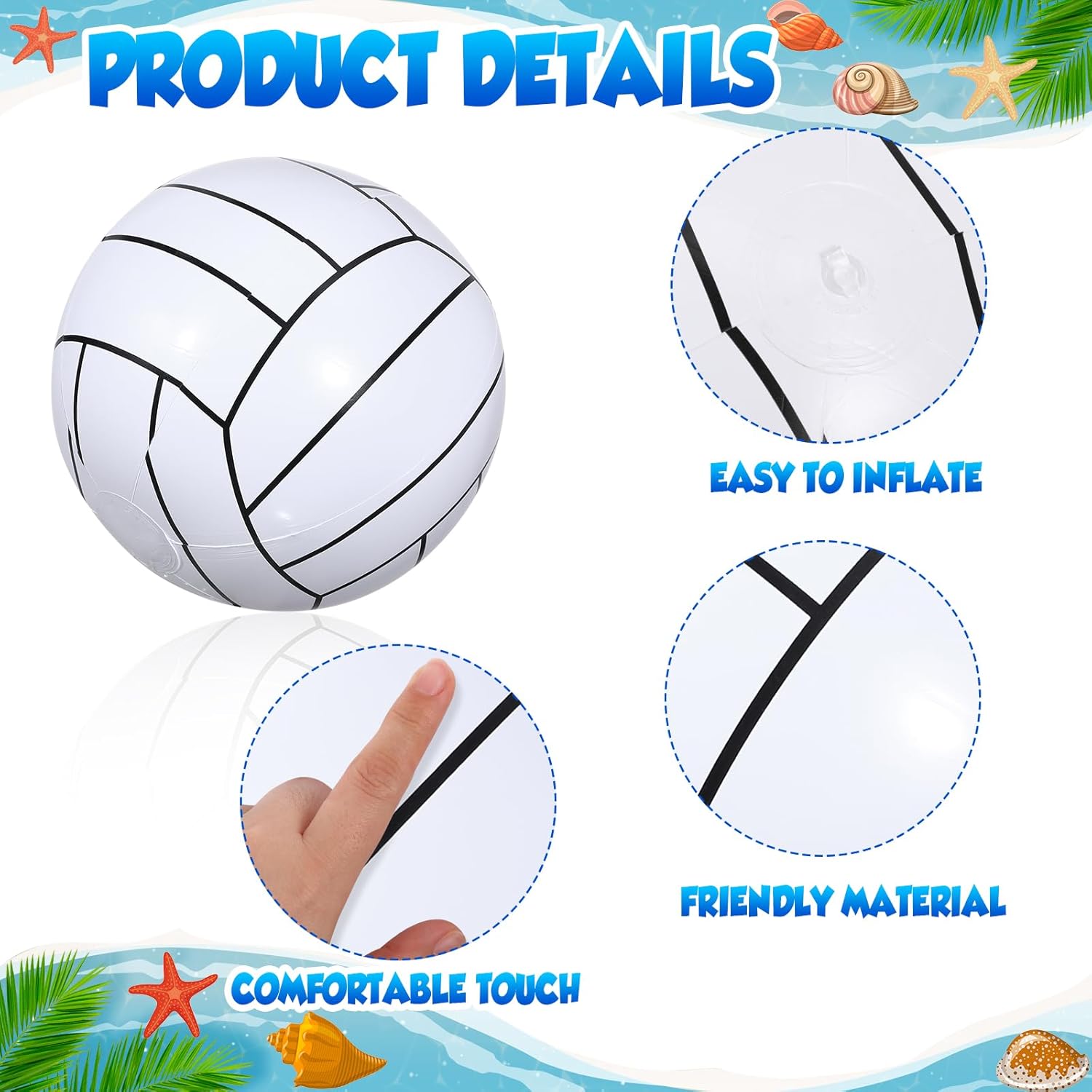 Sosation 15 Inch Inflatable Sport Balls 5 Styles Sport Beach Balls Swimming Pool PVC Ball Bulk Blow up Sports Party Decorations for Family Outdoor Beach Pool Water Sports(60 Pieces)
