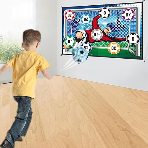 Miniatura 2 de Stryka Skillzone - Juego de objetivos de precisión de fútbol, juego de fútbol para interiores y exteriores, juguete plegable de franela (azul y