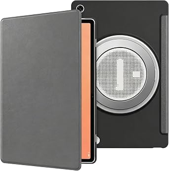 Case for Lenovo Tab Plus Gen 2 TB355FU 12.1", PU Leather Folio Case with Multi-Angle Stand, Slim Protective Cover, TPU Inner Shell, Auto Wake/Sleep, Lightweight, Gray
