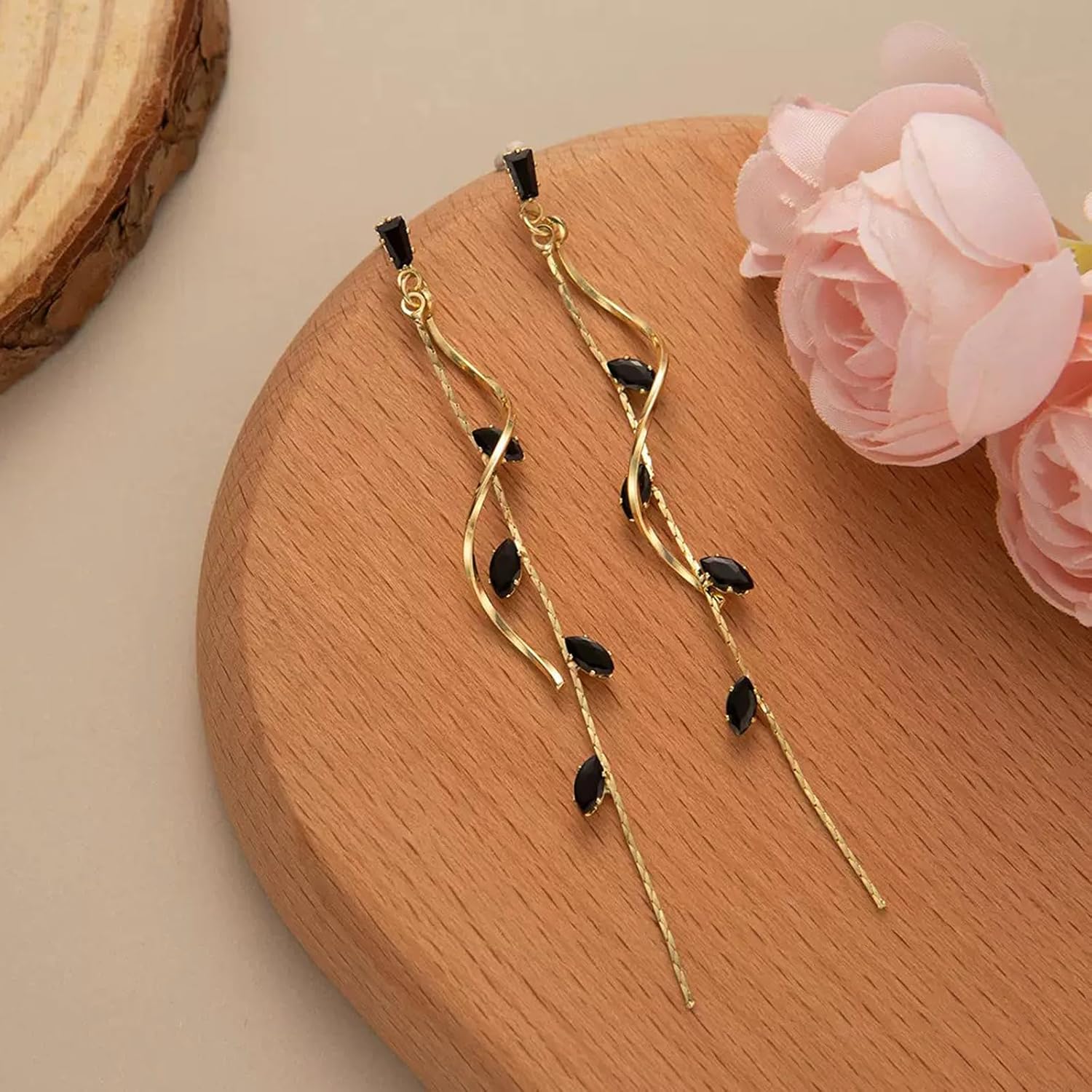 Pearl Dangle Earrings for Women chandelier earrings Cubic Zirconia Wedding Earrings for Brides Bridesmaids Prom Party Jewelry Gifts - Image 8