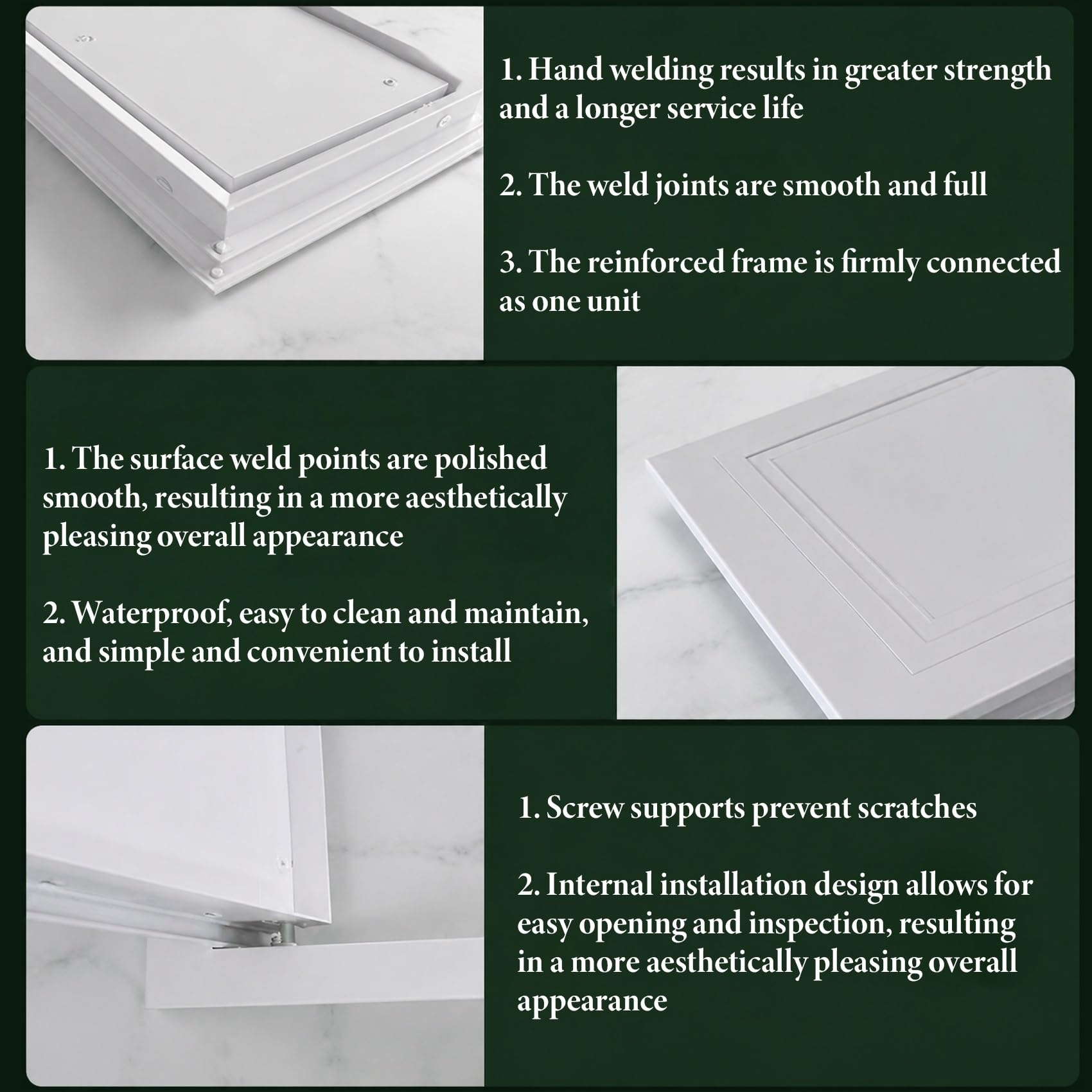 Revisionstür weiß Wartungstür Unterputzklappe Revisionsklappe aus Aluminium | Trockenbau Gipskarton Wartungklappe Unsichtbar Griffdesign Verdeckt Kabel, Rohre(35x70cm/14x28in)