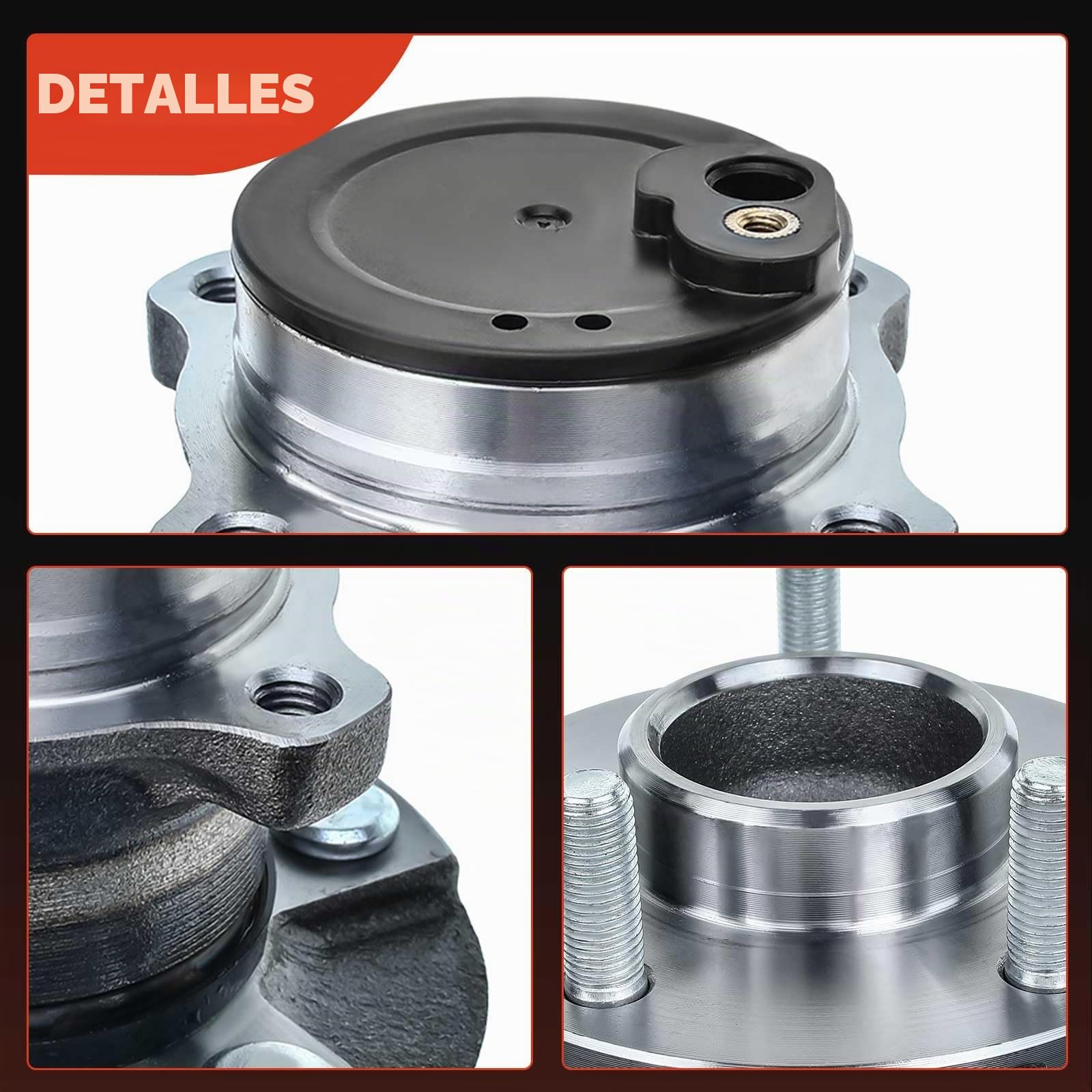 Frankberg 2 rodamientos de rueda traseros juego de rodamientos con sensor | 6M512C299AA, trasero Con sensor de carcasa Sensor de Velocidad de las Ruedas Sensor ABS Rueda con brida ⌀136