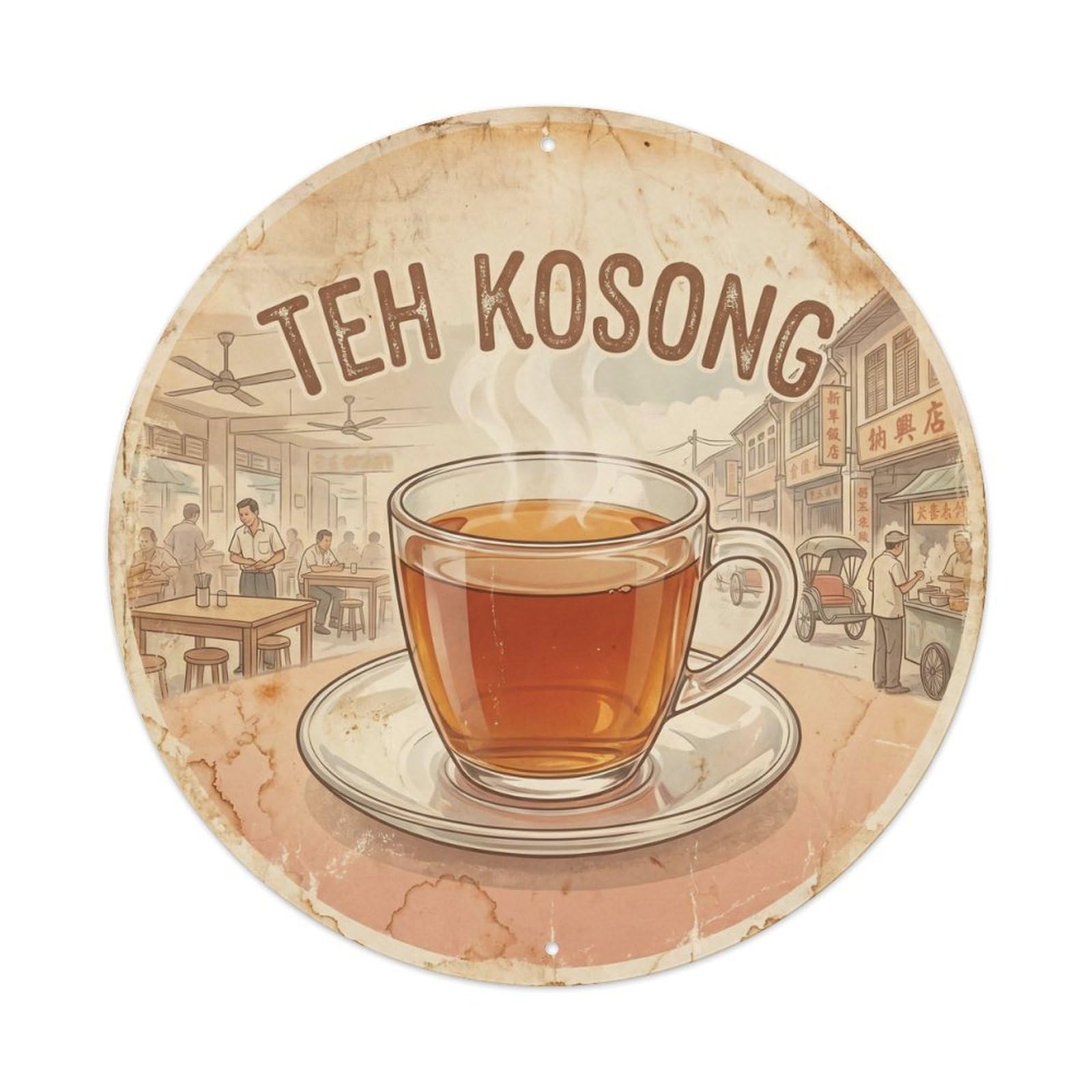 Tea Culture Teahouse Regional Oolong Heritage Cafe Metal Tin Sign