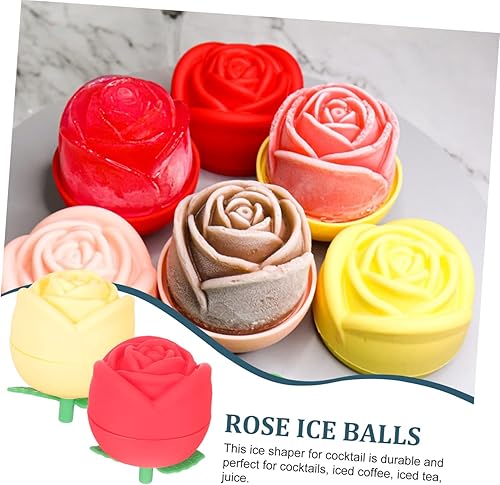 Miniatura 2 de Zerodeko 6 piezas De Para Gelatinas Bolas De Hielo Antiadherentes Moldes Grandes De Silicona Moldes De Forma De Flor Molde De Cubo De Hielo