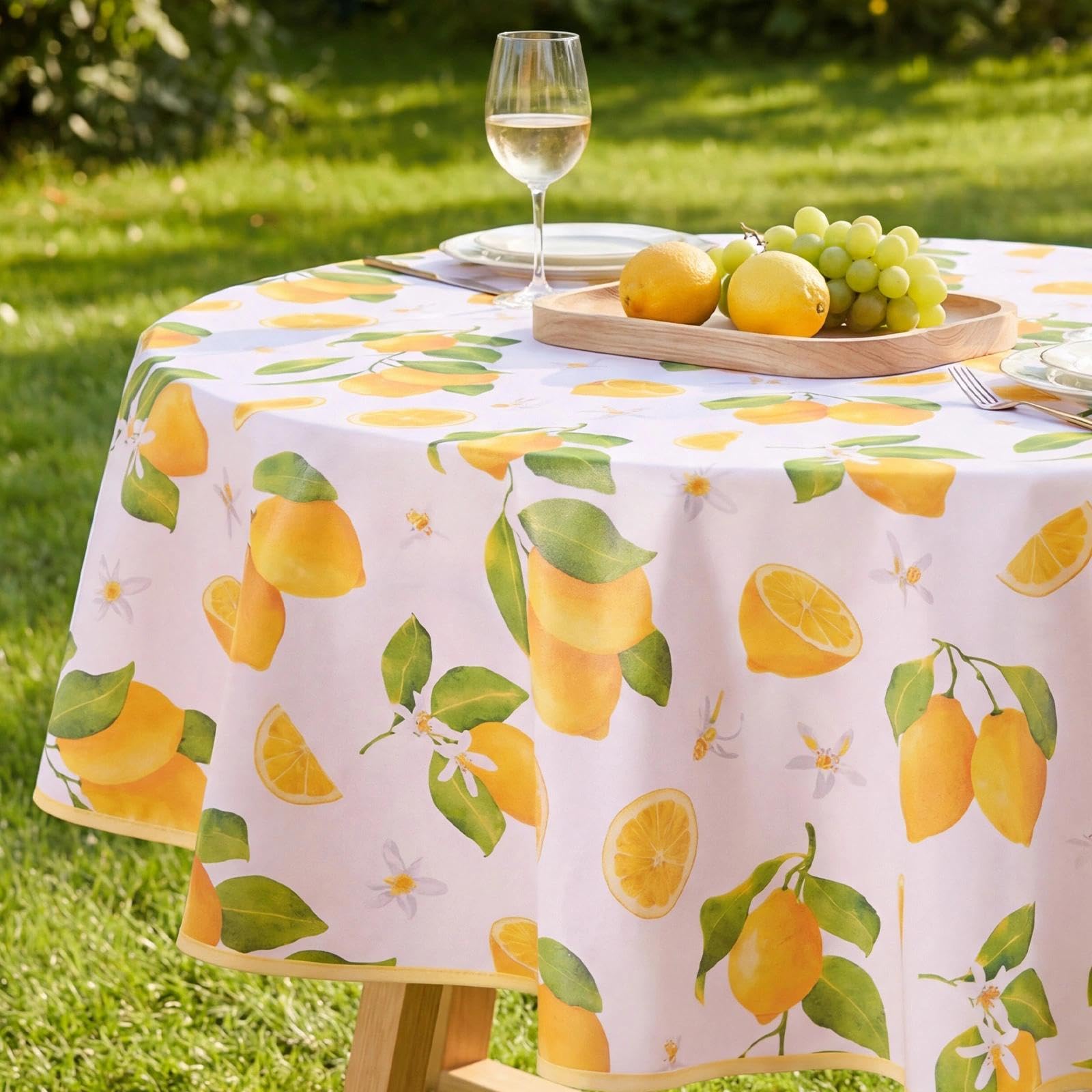 FIBORIA Wachstuchtischdecke Tischdecke Outdoor Wetterfest