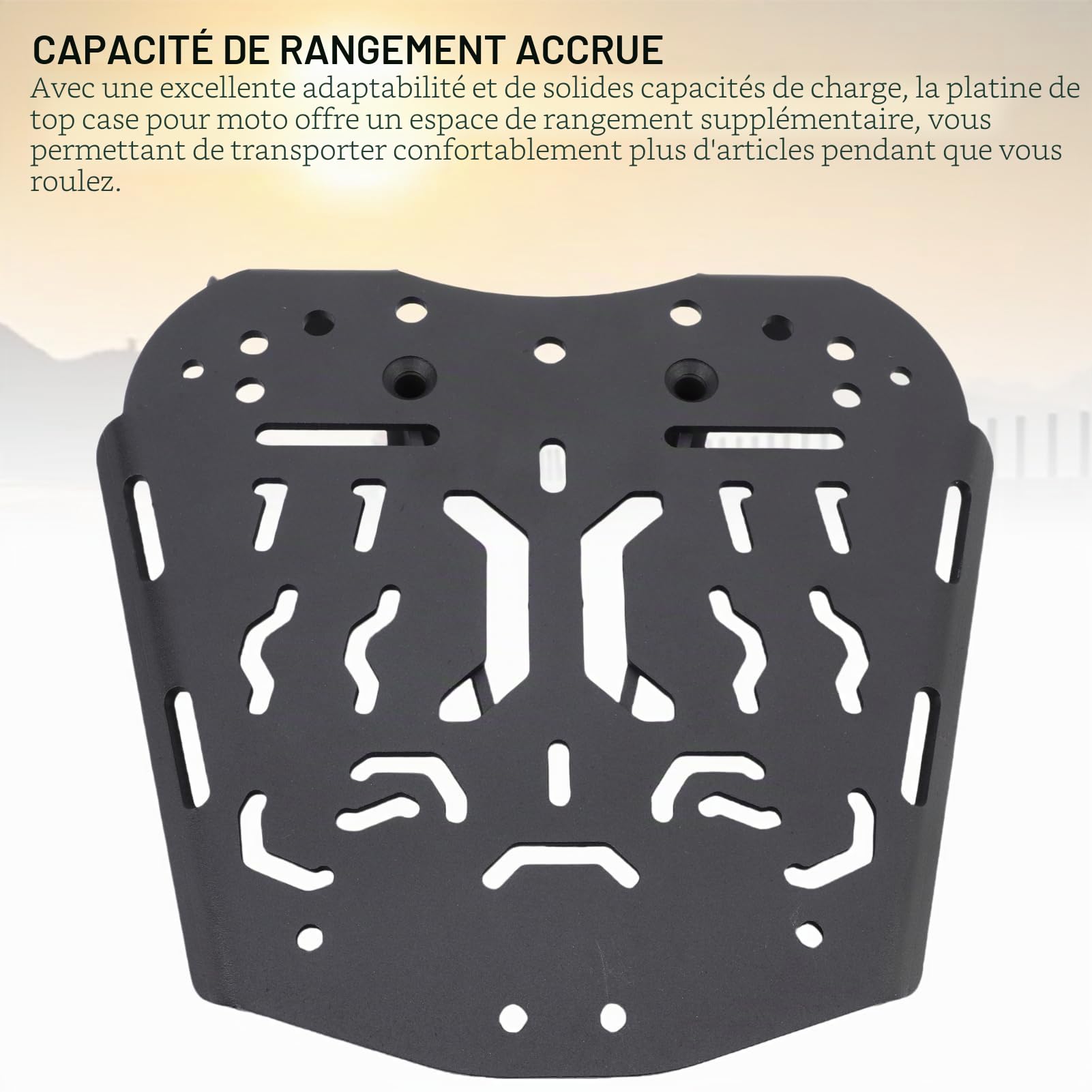 Plaque de Base pour Top Case Moto, Support de Porte-Bagages Arrière en Acier au Carbone, Plaque de Montage Universelle pour 368G 501G