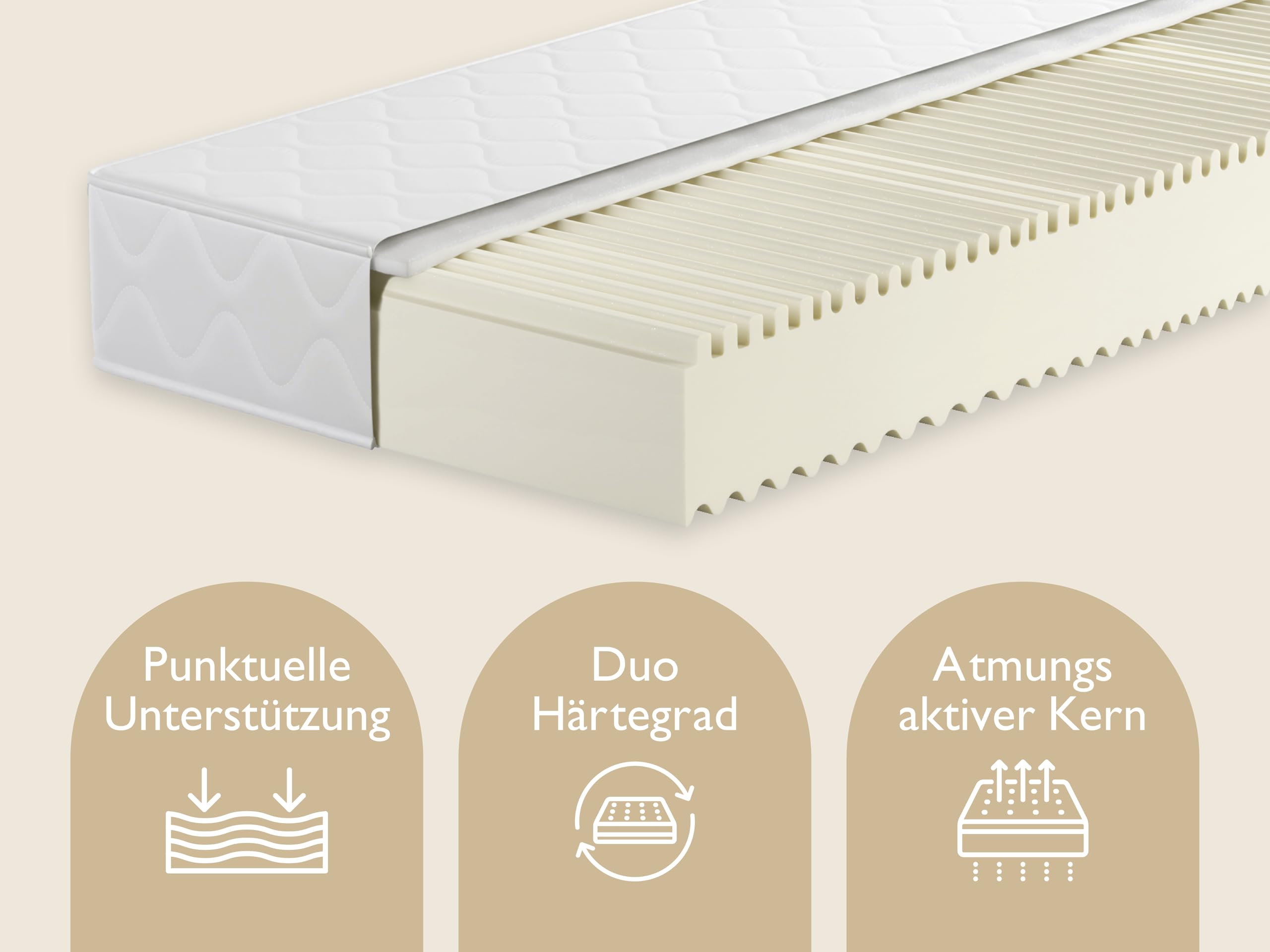 Badenia Trendline BT100 2-in-1 Duo XXL orthopädische 7-Zonen Komfortmatratze – Bild 5