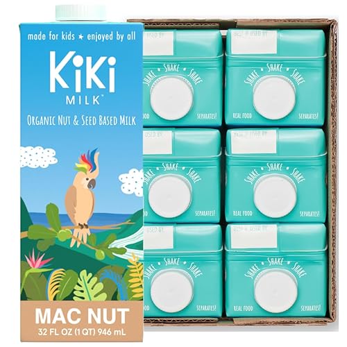Kiki Milk Leche a base de plantas  Leche orgánica de semillas de nueces Mac  Fuente de calcio y magnesio  Gluten, goma, OMG, lácteos, soja, sin