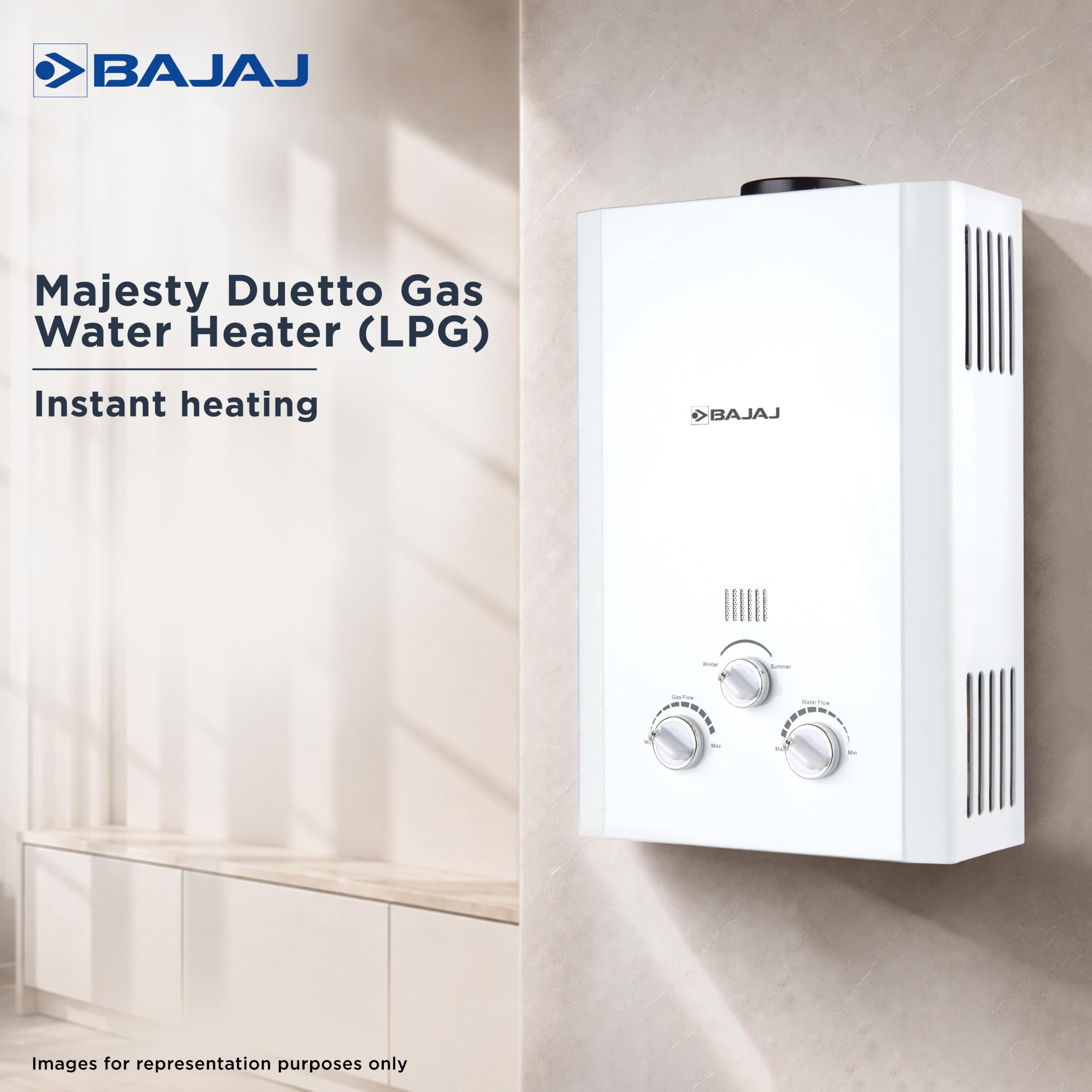 Bajaj Majesty Duetto Gas Water Heater ( PNG)