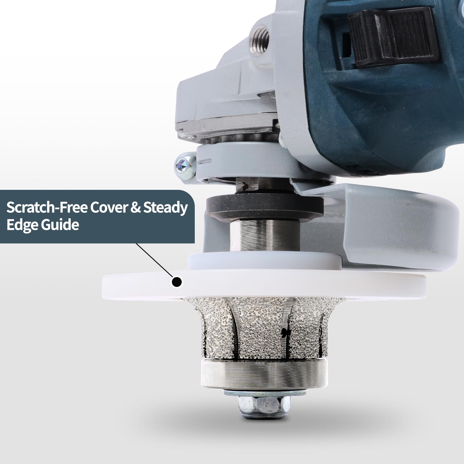 Half Bullnose Grinding Wheel Diamond Hand Profiler - 20mm Edge Shaping Router Bits for Granite Quartz Marble & Stone Kitchen Worktops - Image 3
