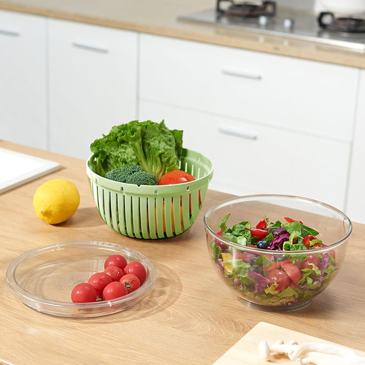 Fast Salad Cutting Bowl Fruit Washer Salad Cutter Kitchen Bowl