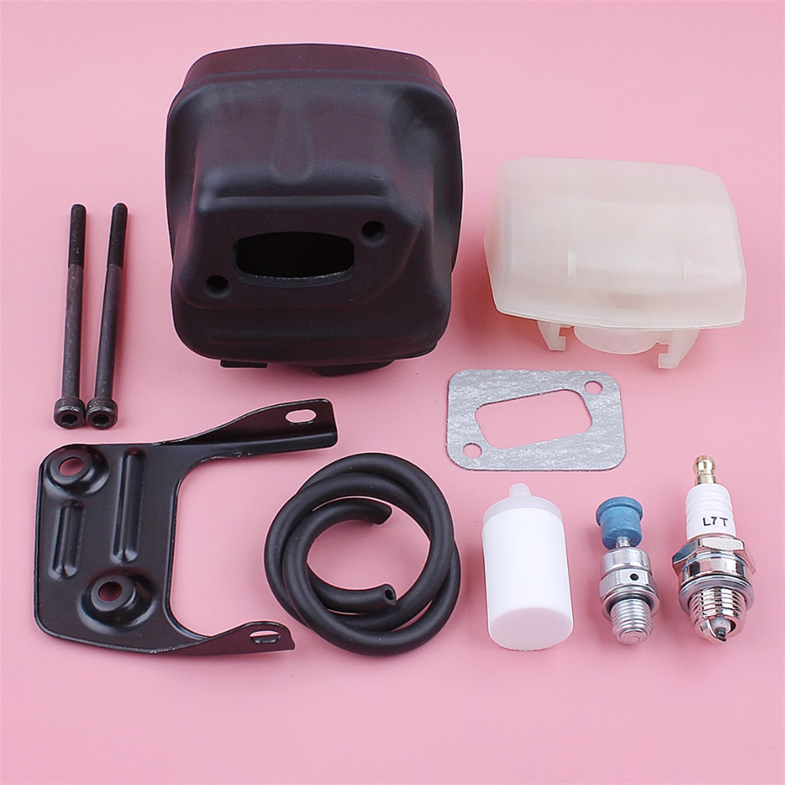 Junta de soporte perno del silenciador escape, for Husqvarna, 340 345 350 353 346XP línea filtro combustible aire bujía pieza repuesto motosierra Kit de silenciador para motosierra