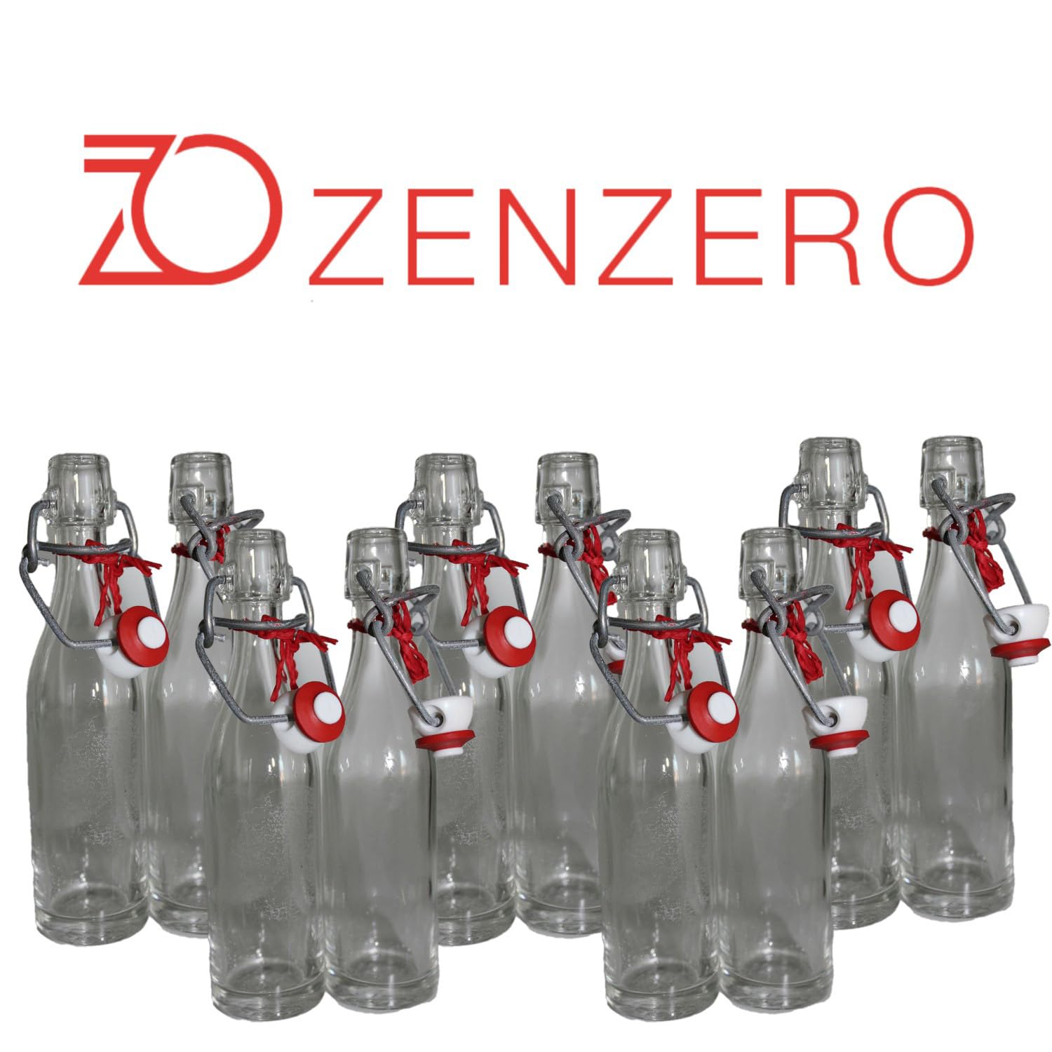 Ciieeo 10 Tappi Per Bottiglie Di Vetro Con Tappo Basculante – Acciaio Inox E Silicone - 3