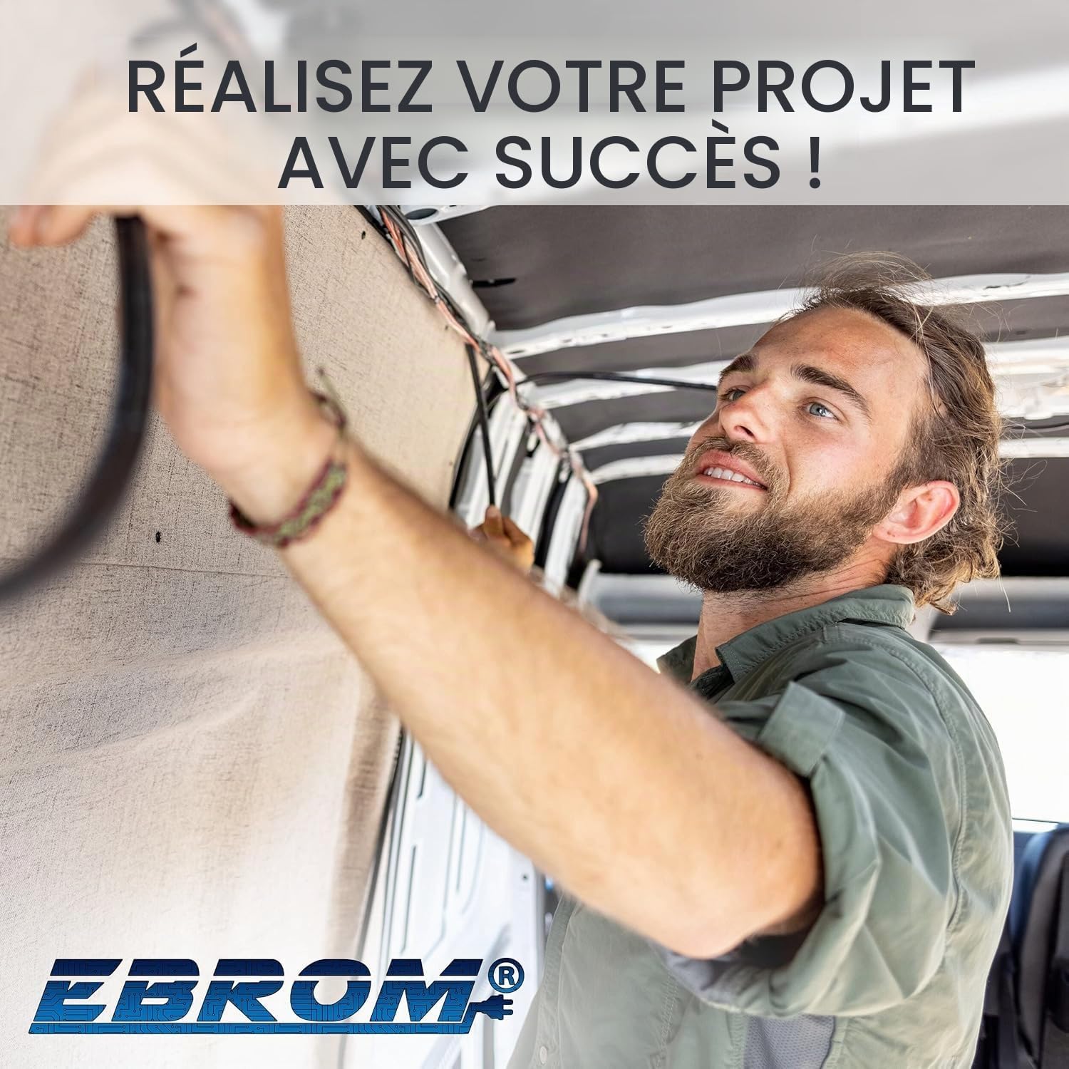 EBROM Câble de batterie pour voiture H07V-K 25 mm2 Noir 3 m 3 m 25 mm2