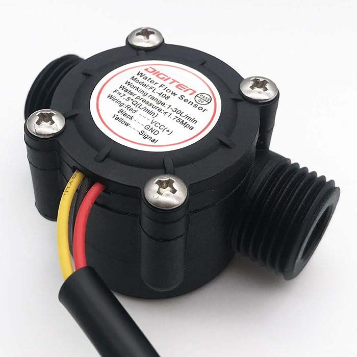 Buy DIGITEN G1/2" Water Flow Sensor with 1.2M(3.9ft) Cable, FoodGrade