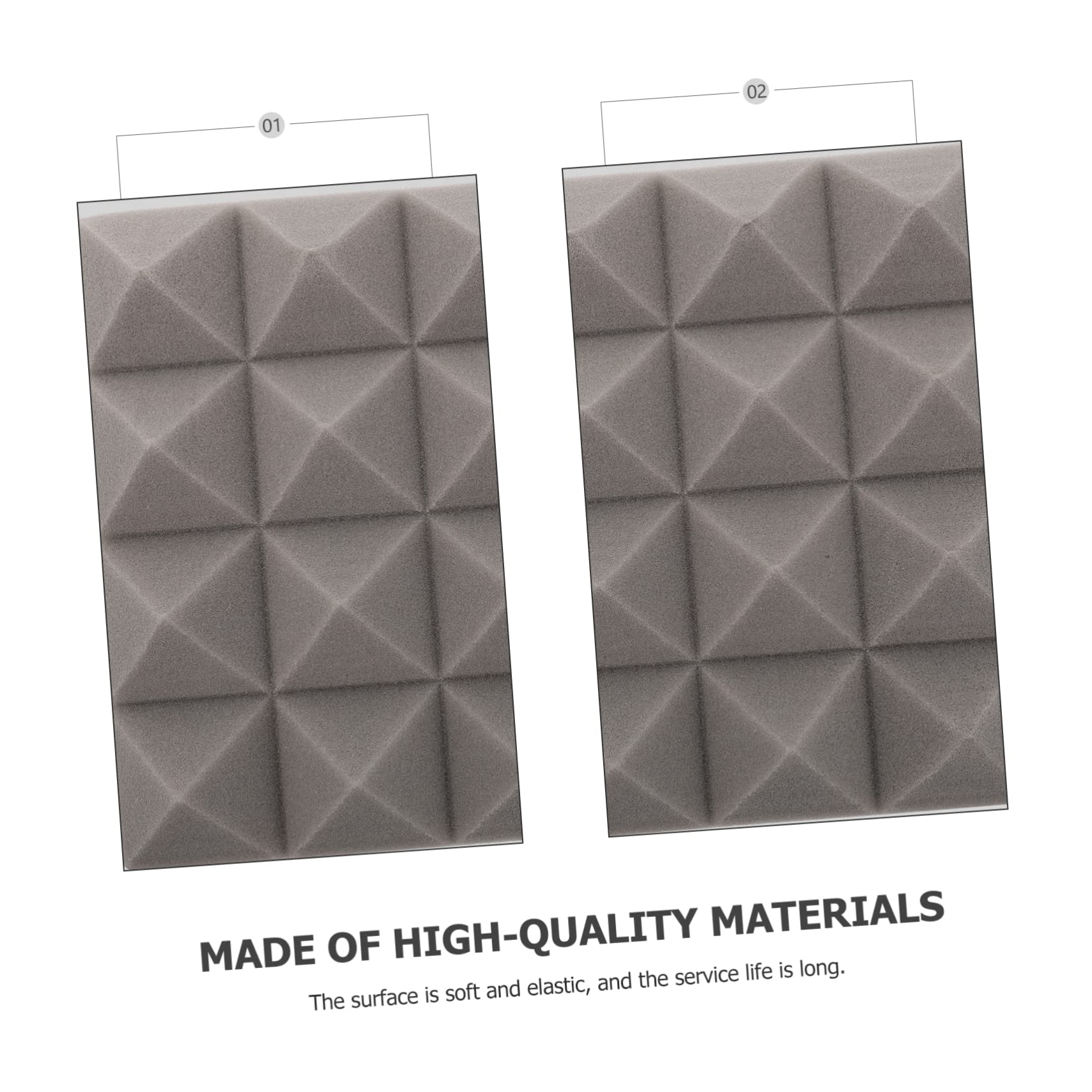 12pezzi Pannelli Fonoassorbenti Espansi in Leggeri e Resistenti per Studi di Registrazione di Controllo Uffici Home Studio e Home Theater Assorbono Energia Acustica Riducendo