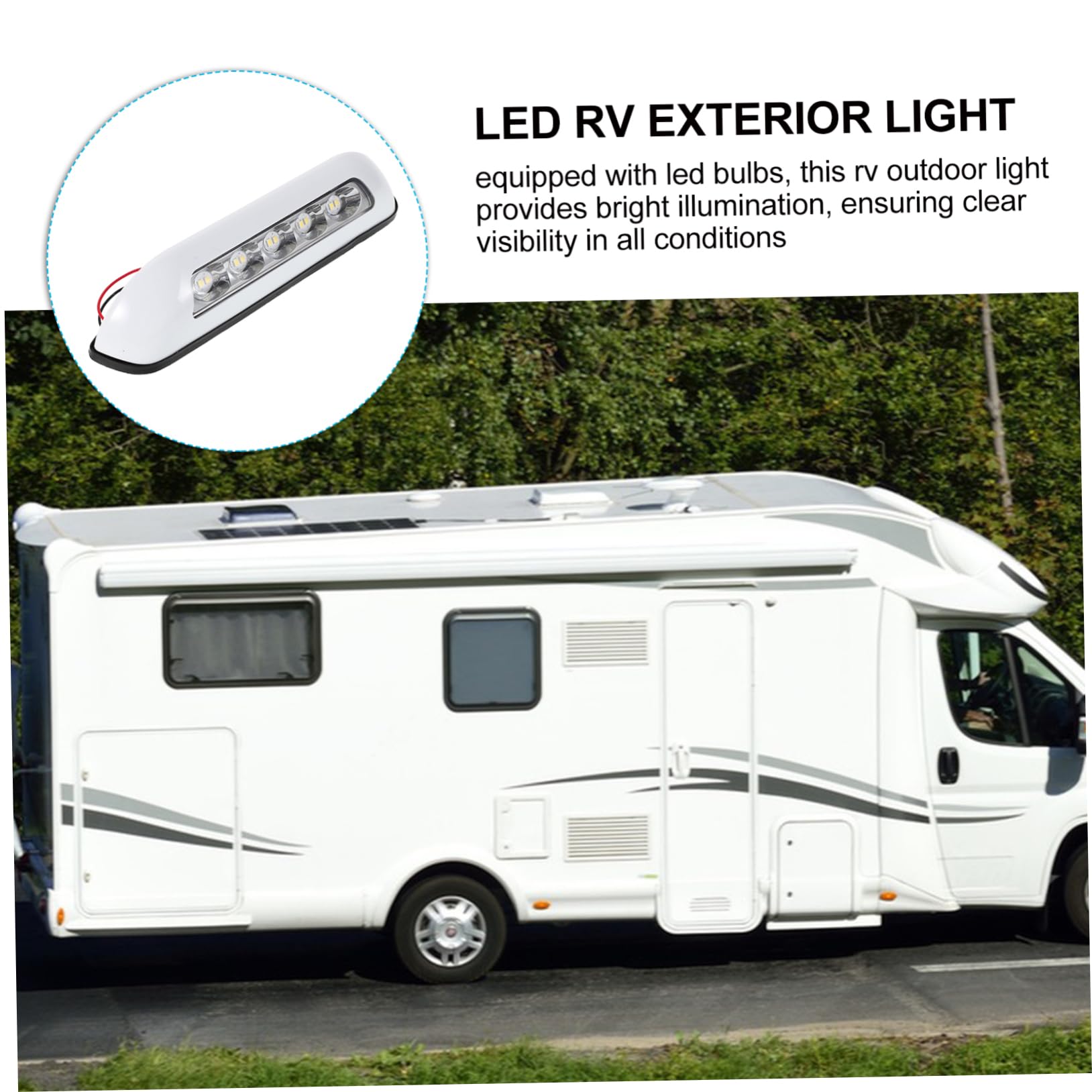 Anneome Luce Esterna per Camper LED 6W Regolazione Tensione, per Veranda e Rimorchi, Illuminazione Stabile