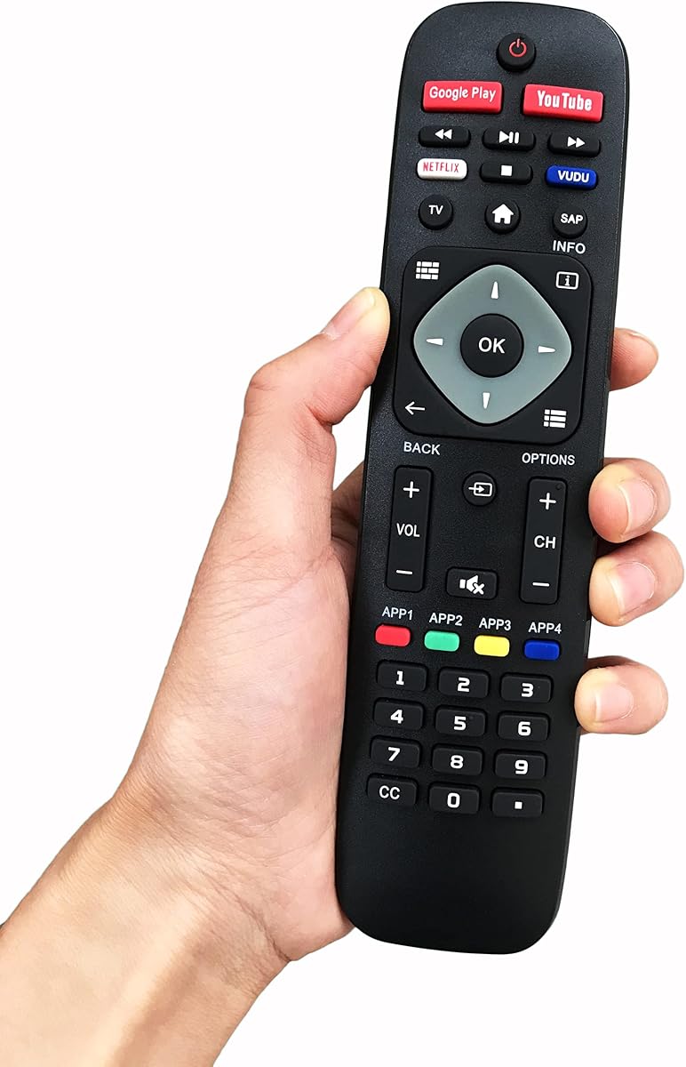 Mando a distancia universal para Philips Android Smart LCD LED 4K TV 65PFL5504/F7 50PFL5604/F7 65PFL5766/F7 55PFL5704/F7 75PFL5604/F7 47PFL6704D/F7