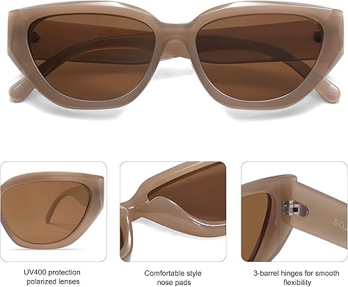 Miniatura 4 de SOJOS Gafas de sol polarizadas de ojo de gato para mujer SJ2237