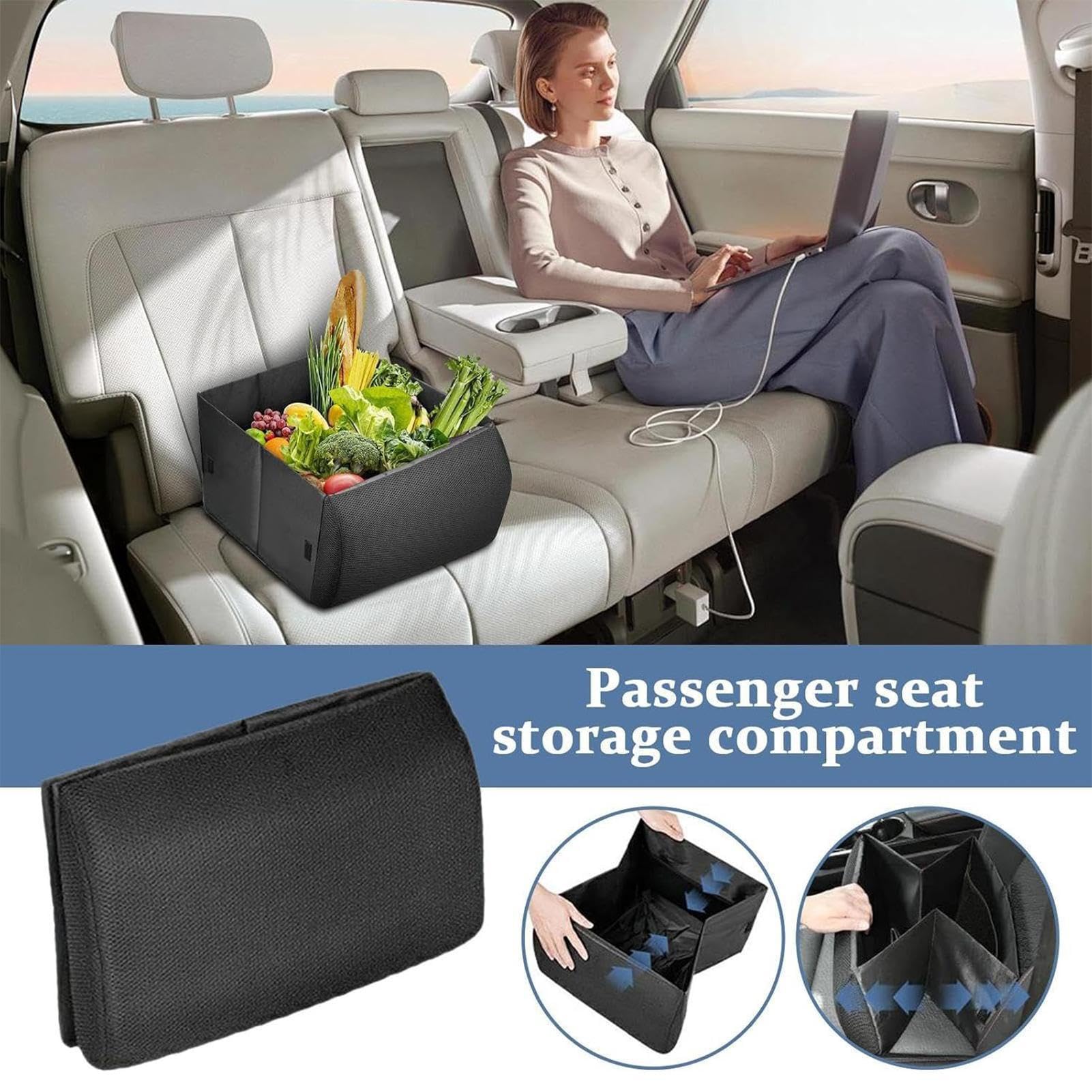 Organizador de Maletero de Carga Plegable de 30L | Organizador para Coche para Hombres, Mujeres, Automóvil, SUV, Camioneta, Viaje, Camping y Transporte