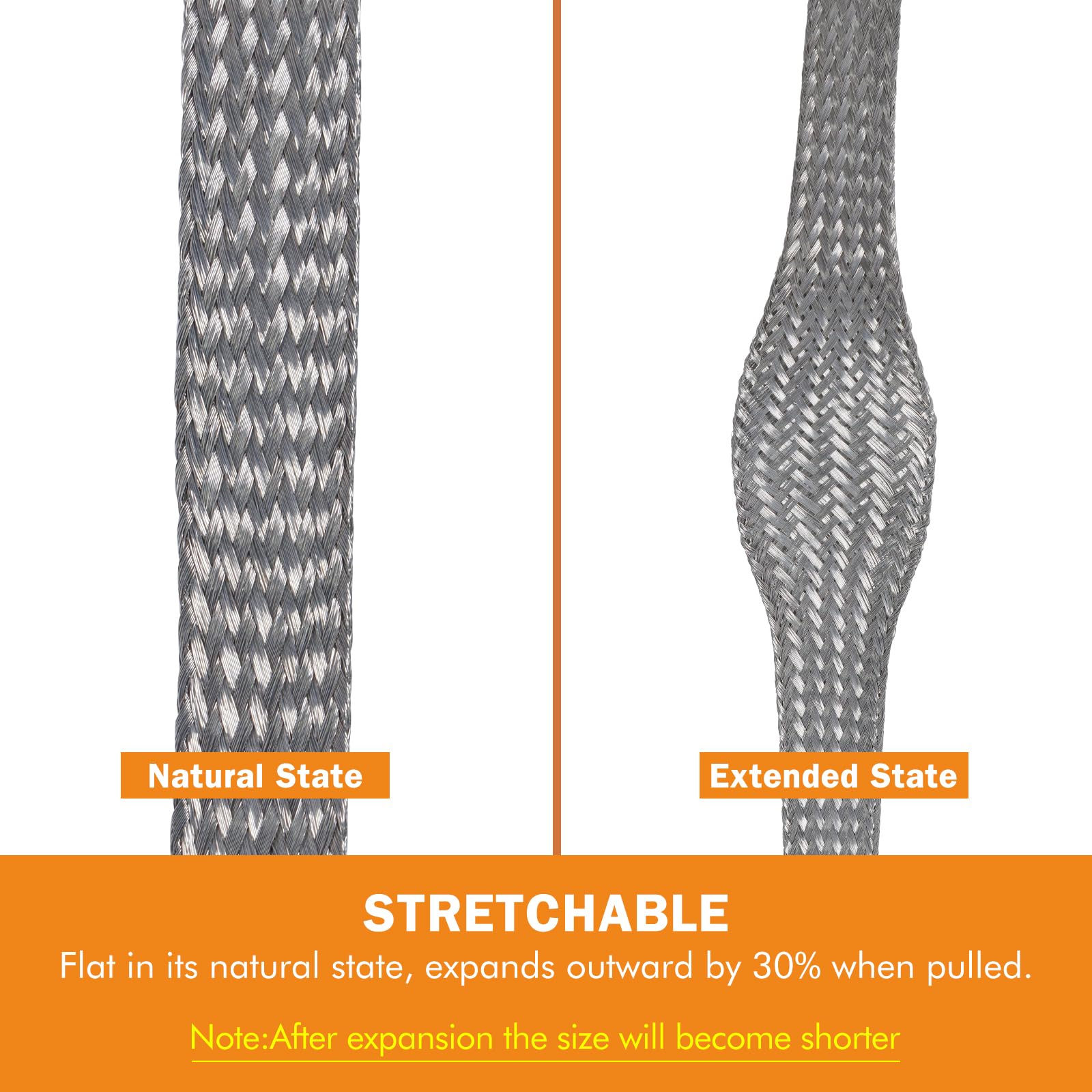 Manicotti intrecciati in rame stagnato per filo di copertura, rete espandibile, cinghie di messa a terra per cavi audio schermati (1,2 - 3,5 m)