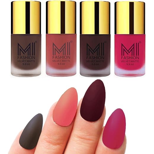 MI FASHION Velvet Matte Nail Polish Combo 9ml