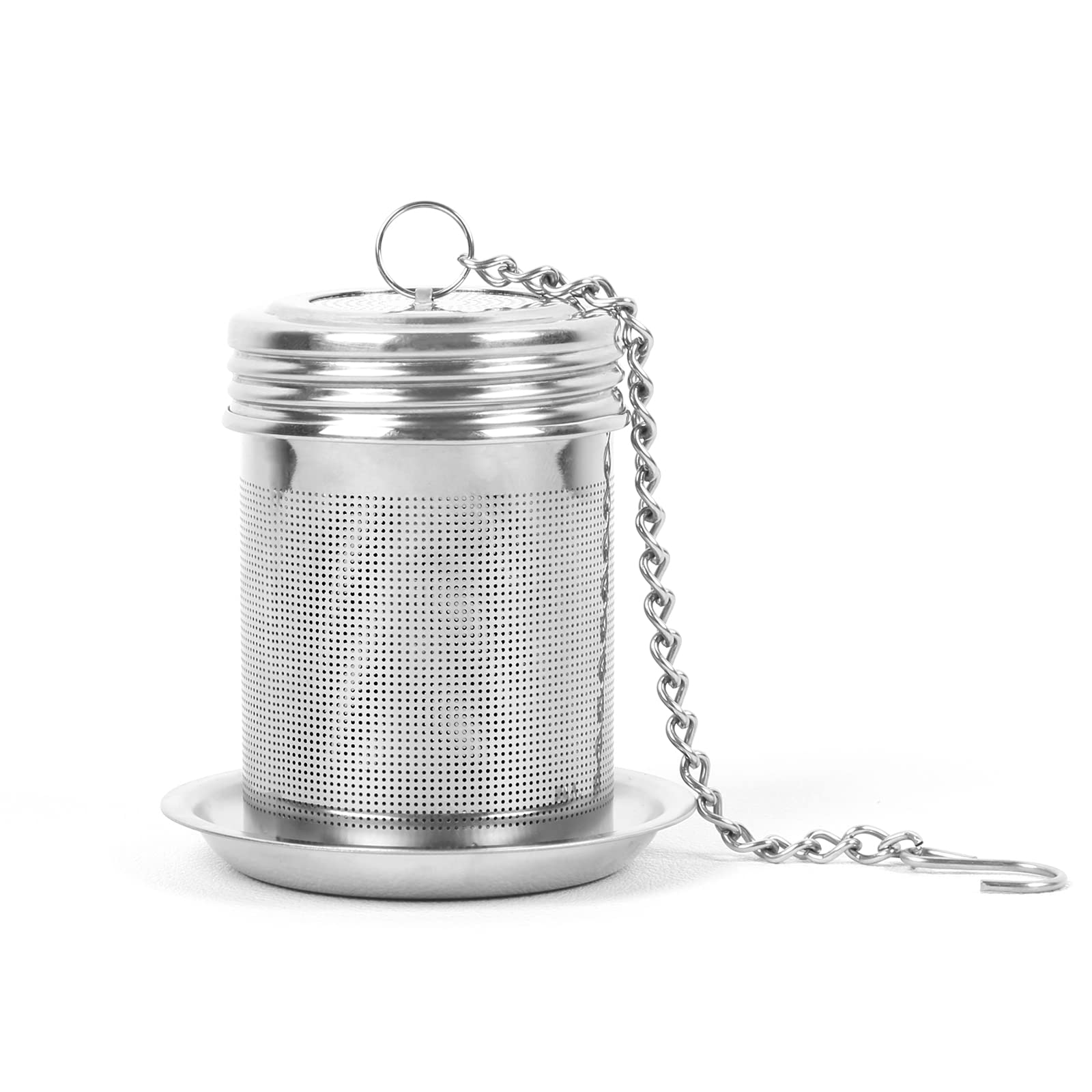 Tea Strainer, Tea Infusers for Loose Tea, Tea Filters, Stainless Steel Tea Diffuser, Threaded Connection with Chain Hook To Brew Loose Leaf Tea, Spices & Seasonings