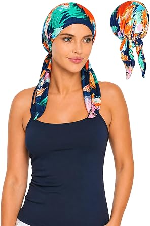 Ashford & Brooks Pre Tied Bandana Turban Chemo Head Scarf Sleep Hair Cover Hat