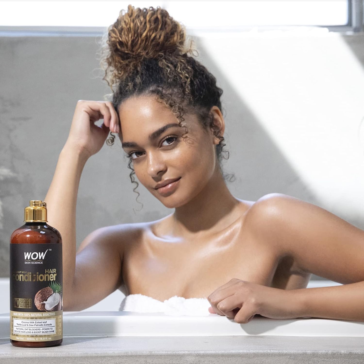 WOW Coconut Milk Hair Conditioner, Restore Dry, Frizzy, Tangled Hair to Stronger, Full, Shiny Hair, Stimulate Hair Growth, Paraben, Salt, Sulfate Free, All Hair Types, Adults and Children, 500 mL : Beauty & Personal Care