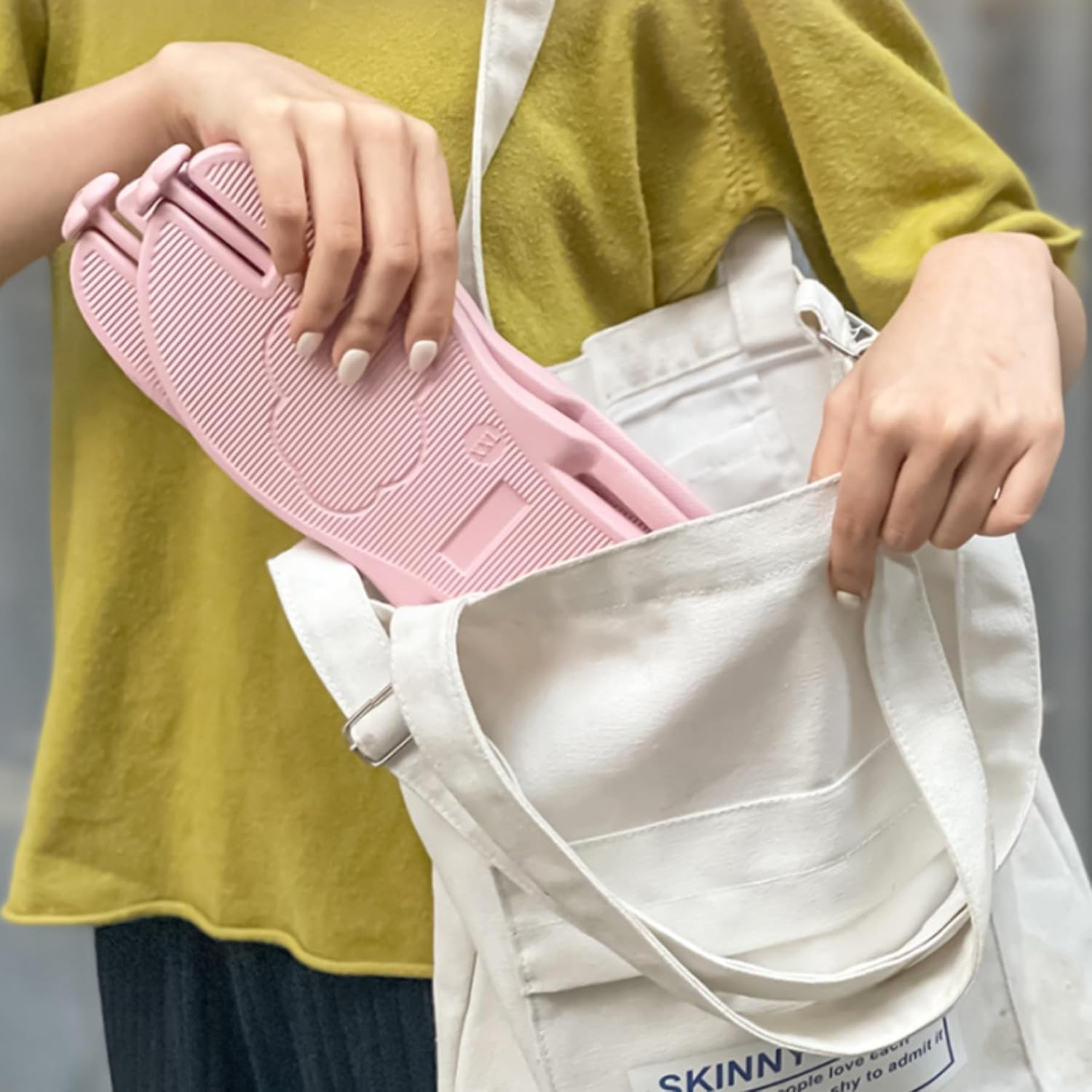 Shower Shoes Travel Slippers for Women Men, Folding Slides Sandals, Portable Hotel Spa Slippers, Waterproof Quick Drying Flip Flops, Beach Sandals - Image 3