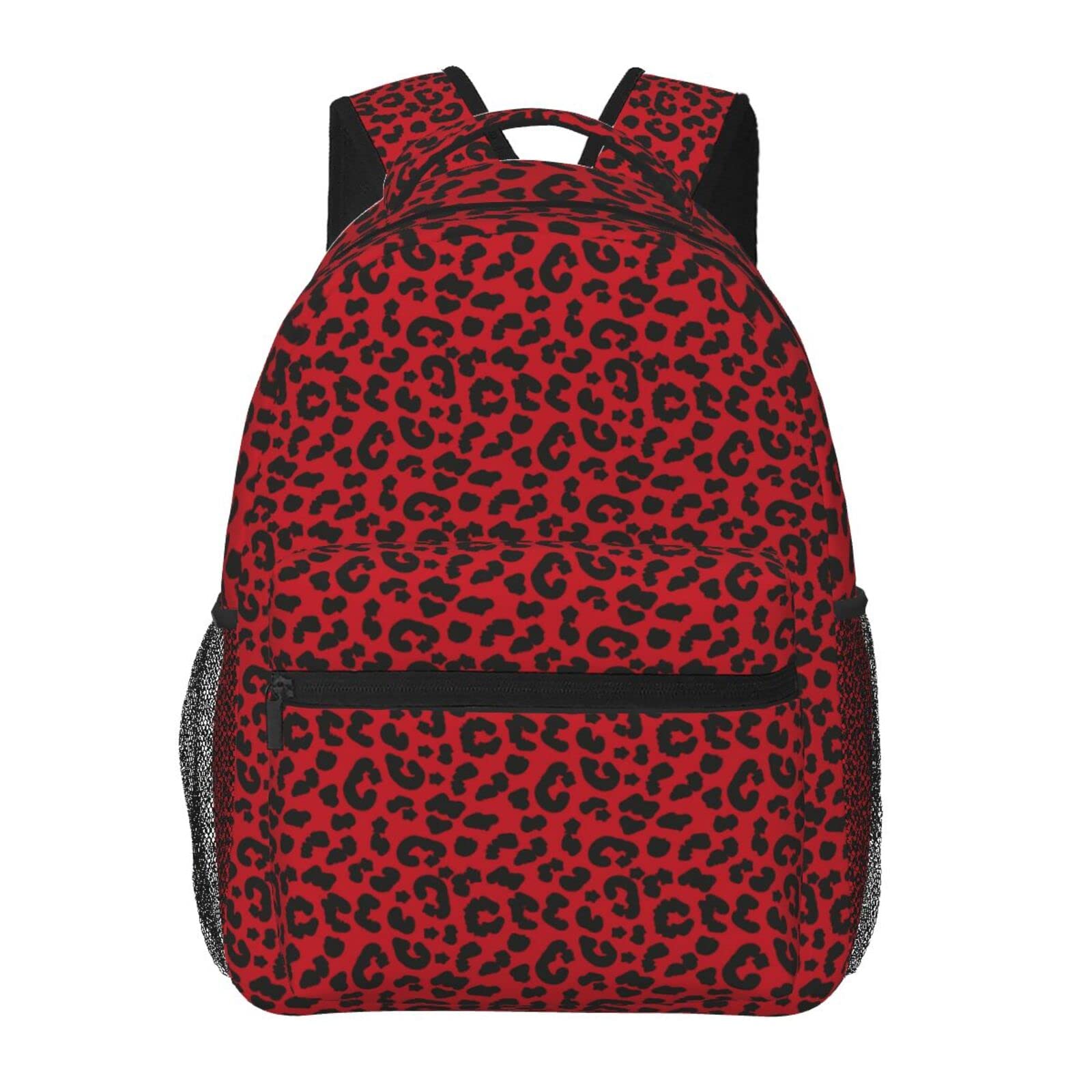 Generic Mochilas con estampado animal de leopardo rojo, mochilas para laptop de 15.6 pulgadas para viajes, trabajo, regalos, bolsas ligeras para hombres y mujeres, ver fotos, Talla única