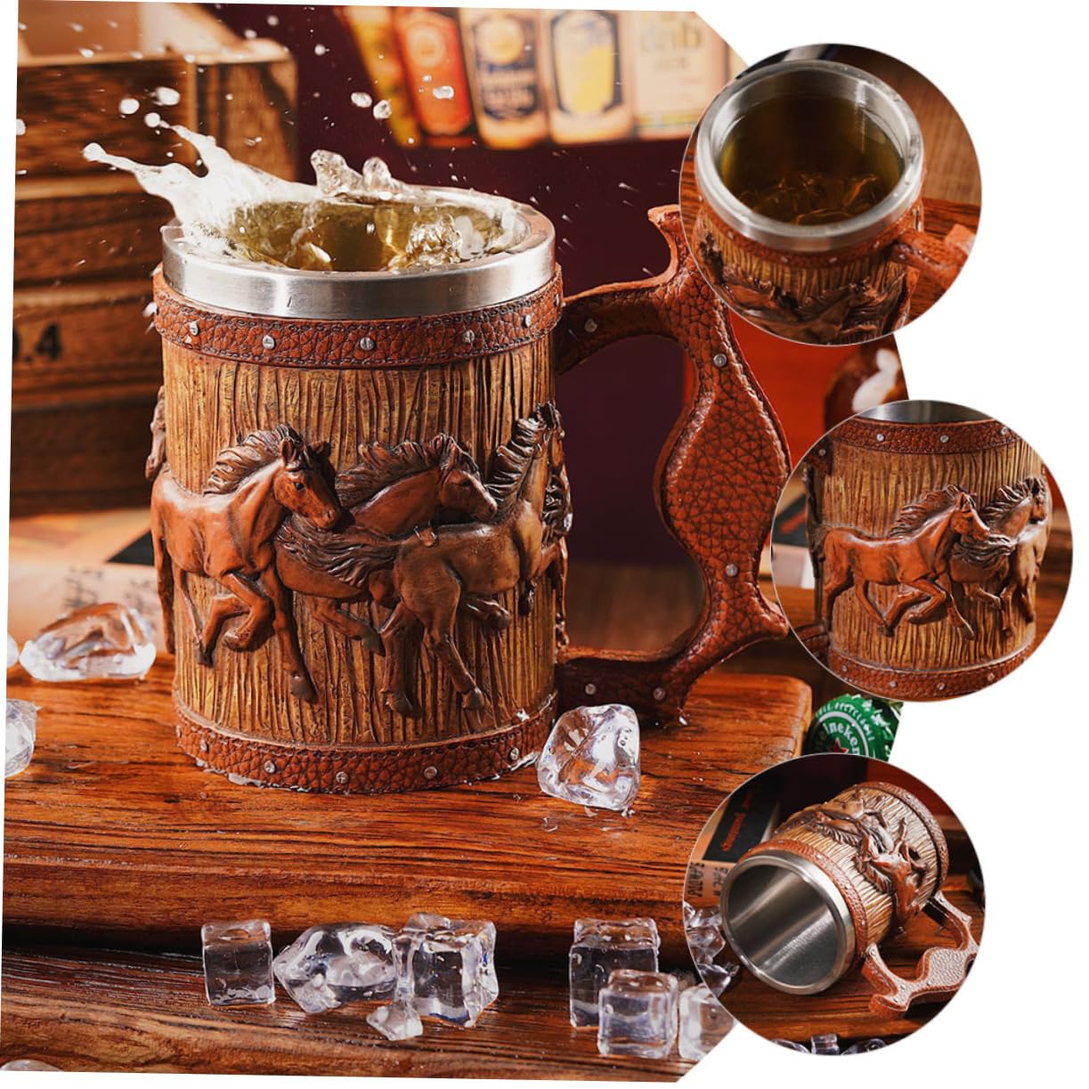 ABOOFAN 2 Stück Bierkrug Zum Mitnehmen Getränke Kaffeebecher Tasse Cappuccino Becher Mit Deckel Neuartige Whisky Becher Bierbecher Tassen Und Becher