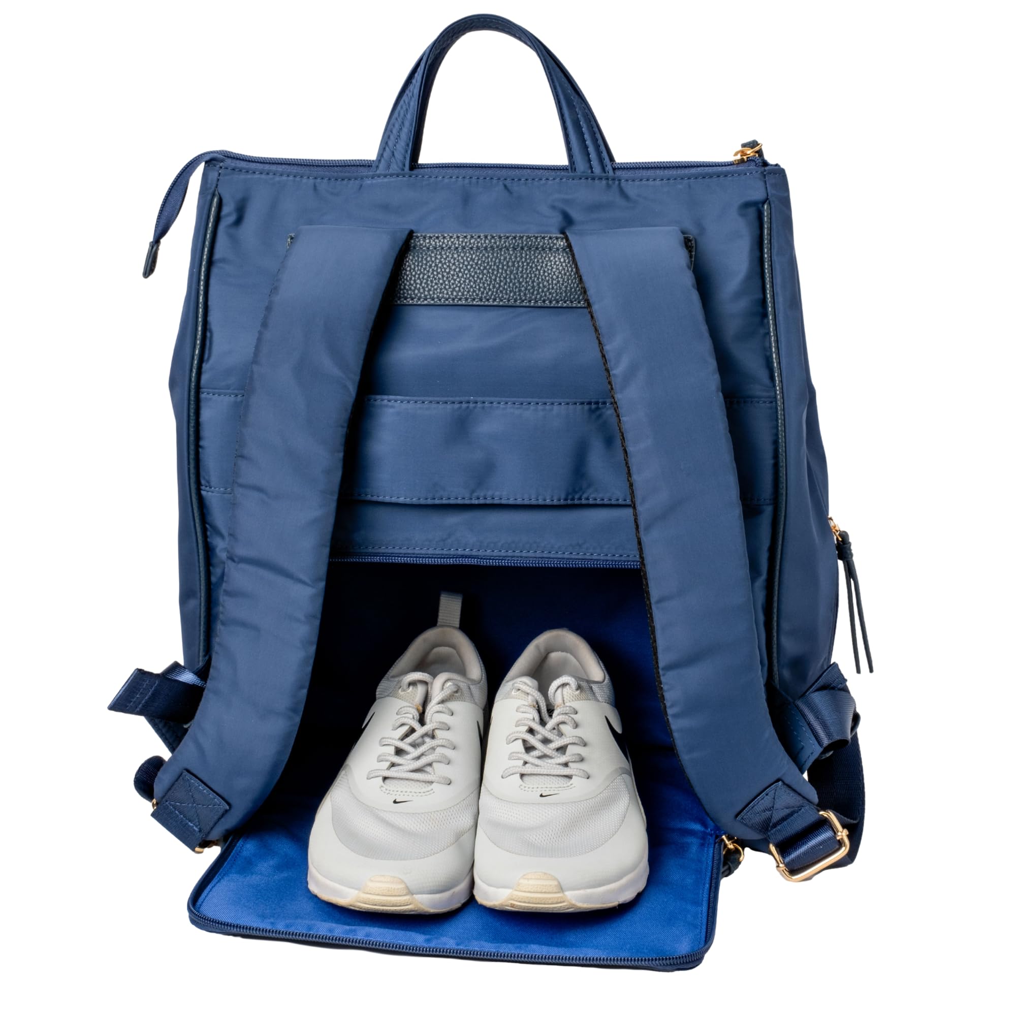 MinkeeBlue Amber 14.5" Laptop Backpack with Insulated Lunch Bag, Shoe Bag - Perfect for Work, Travel, Everyday Use (Royal Blue)