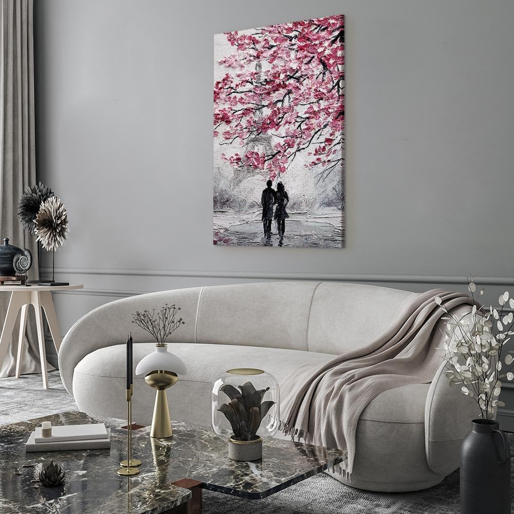 B&D XXL   Tableau décoratif figuratif 40x60 cm   Impression sur toile   Femmes, coloré, feuilles, personnes, portraits, figures, silhouettes, visages, lèvres, sensuel h B 0011 b a