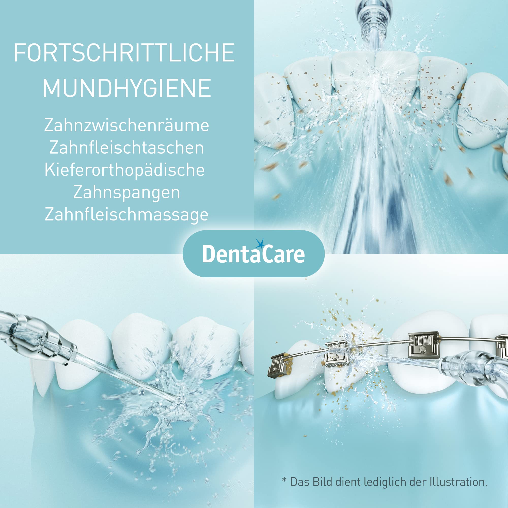 Panasonic EW-DJ4B-G Reise-Munddusche, Wiederaufladbare mit Ultraschalltechnologie, 150 ml Wassertank, Schnelles Aufladen in 1 Stunde
