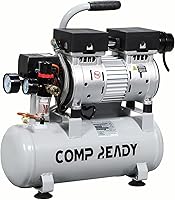 COMP2EADY 2 Gallon Ultra Quiet Oil-Free Air Compressor 0.75HP 1.7 CFM@90PSI for Tires Tools Painting
