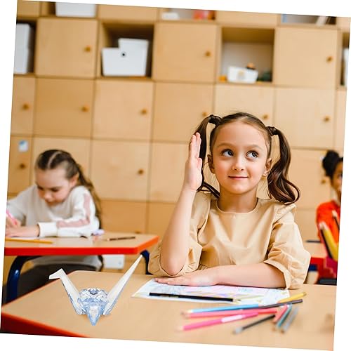 Miniatura 2 de Figura de grúa acrílica, adornos de cristal, decoración de cristales, adornos transparentes, figuras de animales para escultura de grúa de origami