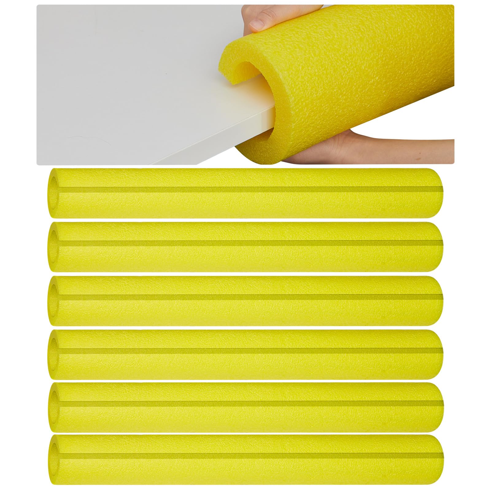Photo 1 of ***MISSING 2****Hanaive 6 Pcs Yellow Pool Noodles, Large Floating Swimming Noodles for Pool, 40 x 2.4 x 1 Inch Foam Tubes, Pre Slit Jumbo Swim Floats for Summer Water Play, Craft Projects, Padding and Bumper