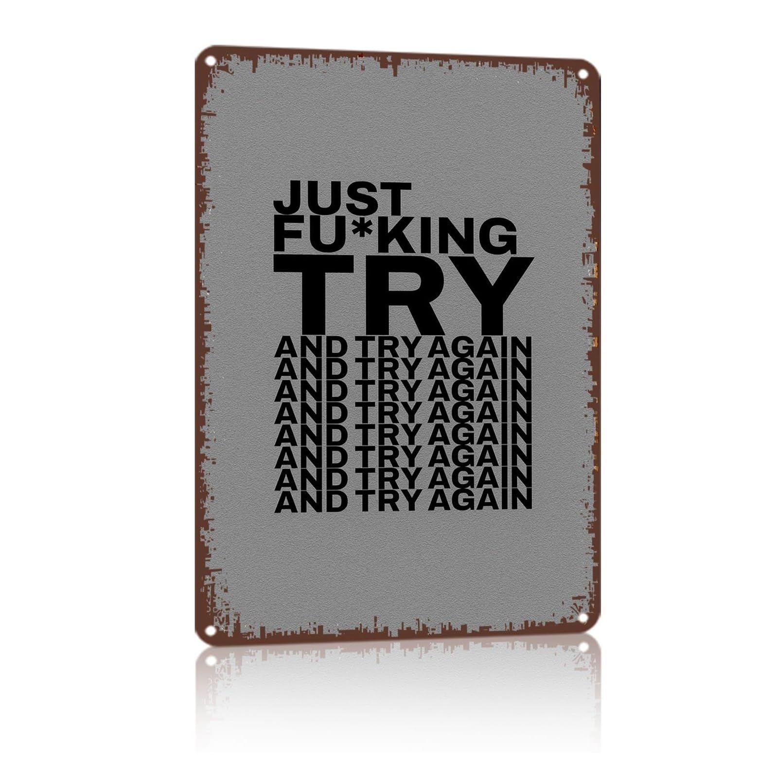 TAMDDBPJD Aluminum Metal Tin Sign Retro Inspirational 12x8 Inch