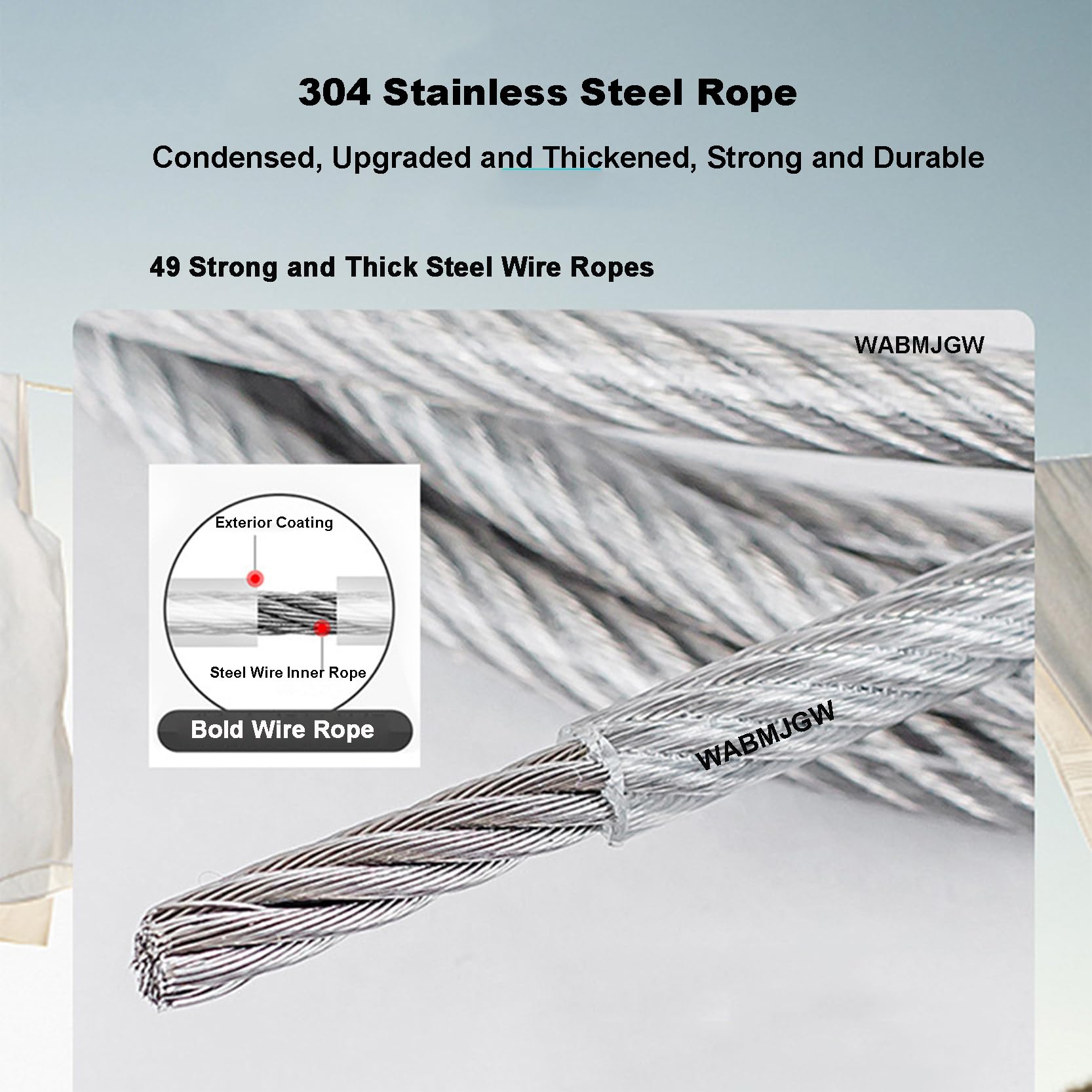 Tendedero, Tendedero retráctil for Exteriores e Interiores, Tendedero montado en la Pared, Fuerte tendedero Ajustable, Estante de ABS y Cuerda de acero Inoxidable 304(Silver)
