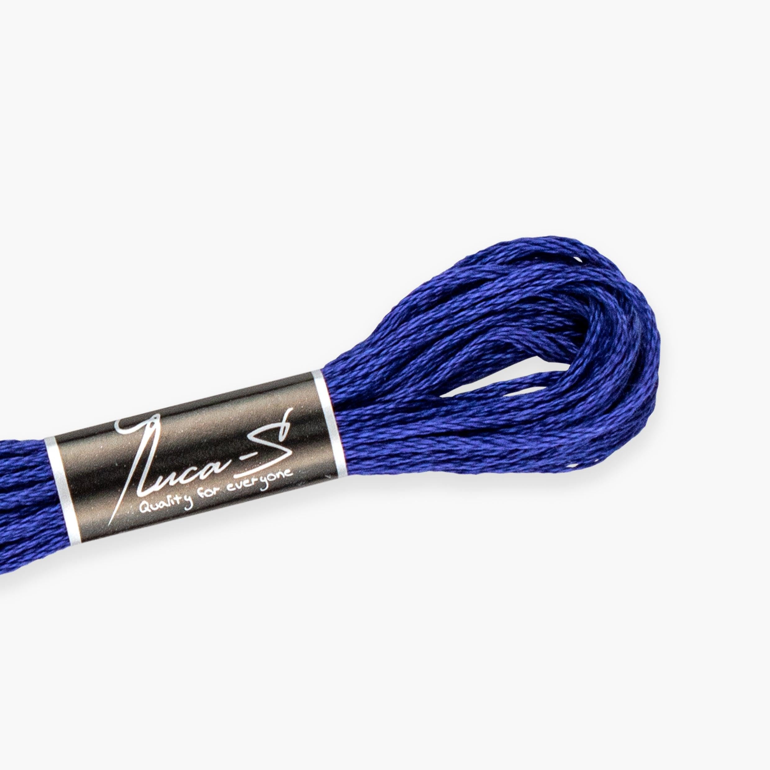12 Pack of Premium Embroidery Thread Luca-S, 100% Giza Cotton, Oeko TEX Certified Stranded Cotton - 142 / DMC 158 / Anchor 941 — image 1