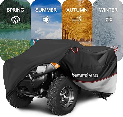 Miniatura 9 de NEVERLAND Cubierta Impermeable para ATV al Aire Libre - Cubierta para Cuatrimoto de Servicio Pesado Resistente a Desgarros Cubiertas para Vehículos