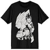 Dragon Ball Z Vegeta Black and White Character Art Men's Black T-Shirt