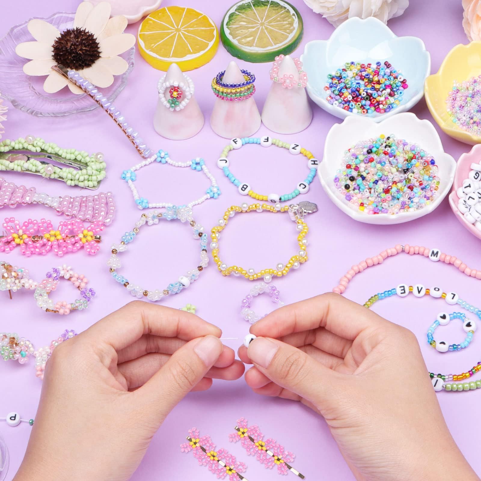 7200pcs 2mm Glass Seed Beads for Jewellery Making Kit 11/0 24 Colors Pastel Small Pony Beads for Bracelets Necklaces Earrings Embroidery Crafting Making - Image 2