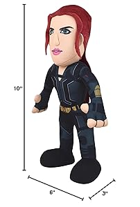 Bleacher Creatures Marvel Black Widow 10" Plush Figure - A Superhero for Play or Display