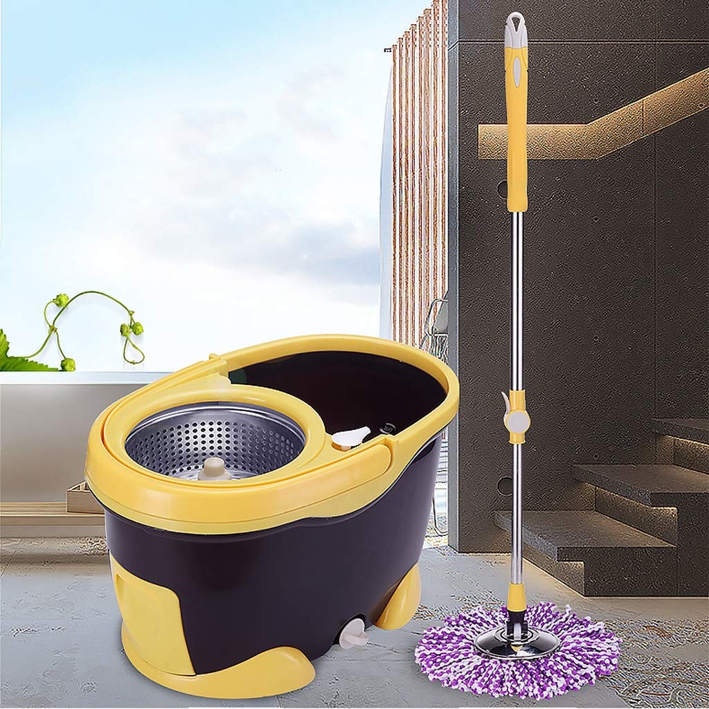 Zestaw mopa i wiadra Smart Spin, Zestaw wiader do mopa obrotowego Wielokolorowy drążek do mopa 105-125 cm 2 końcówki do mopa