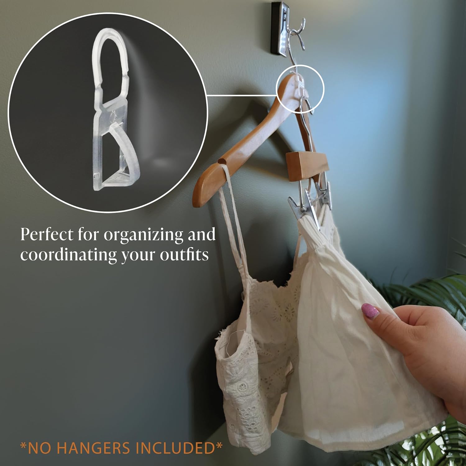 Plastic Piggy Back Clothing Hanger Connectors, Clothes Hanger Combiner/Joiners, 500 Pack