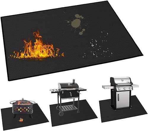 AiBOB Under Grill Mat, tapetes prémium para barbacoa al aire libre, protegen terrazas y patios, almohadillas absorbentes de líquidos debajo de las